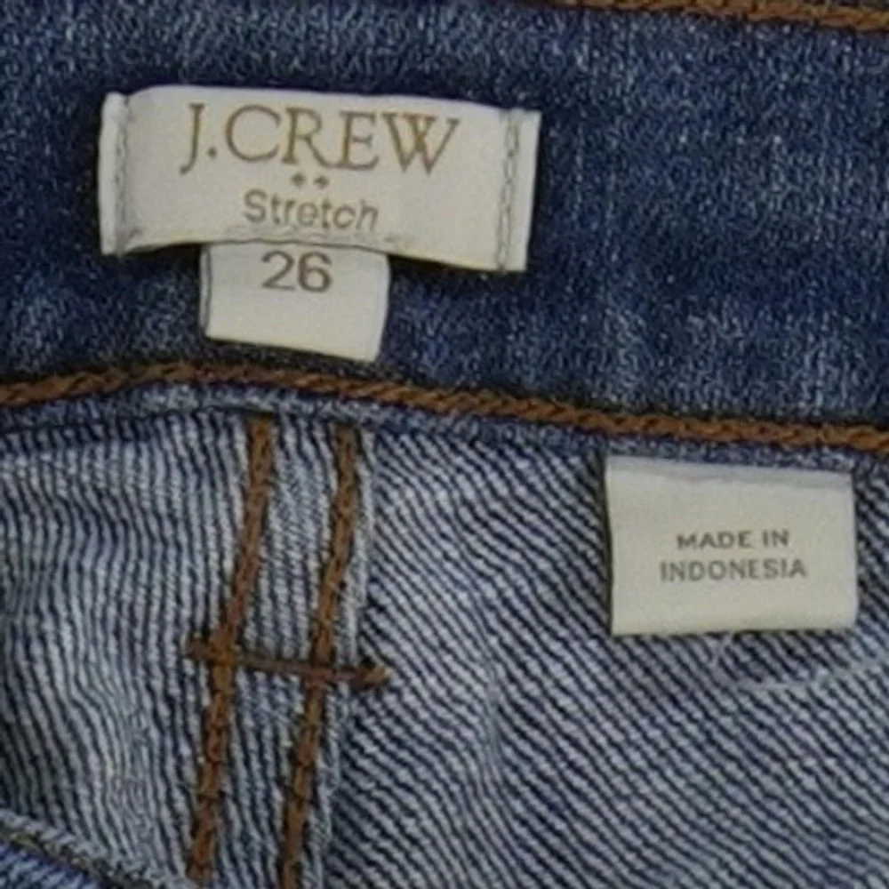 J.Crew Denim Shorts Women's Size 26 Blue Stretch Cuffed Mid Rise Jean Dark Wash